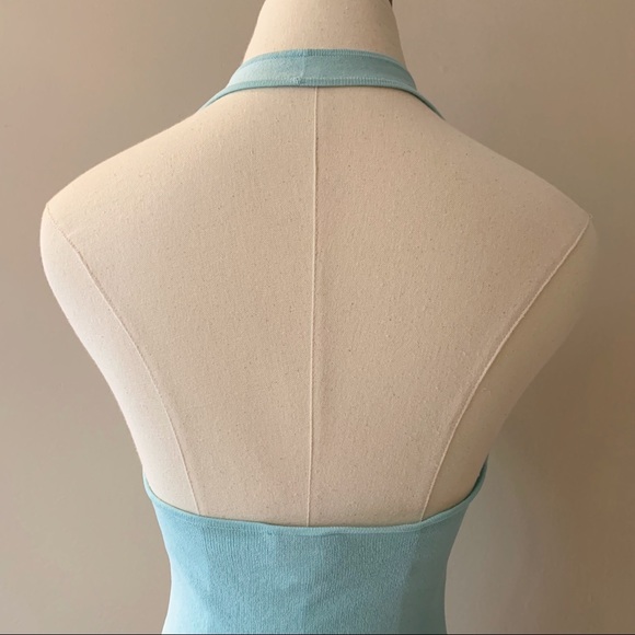 Ann Taylor Tiffany Blue Knit Halter Top - Picture 4 of 7